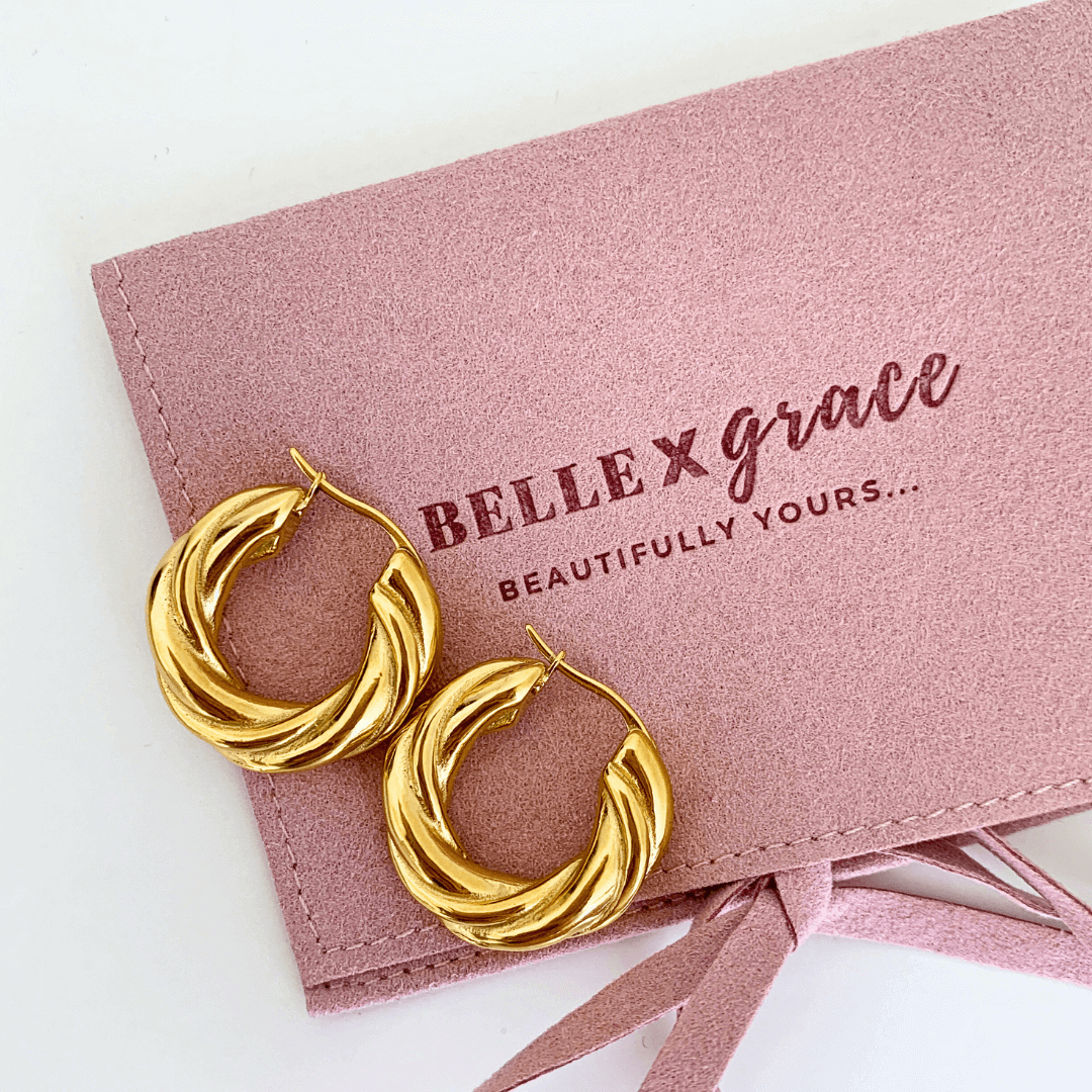 chunky gold hoop earrings