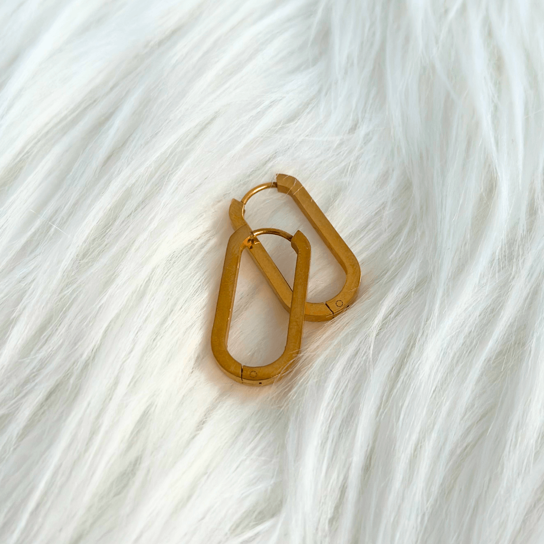 thin rectangular hoop earrings