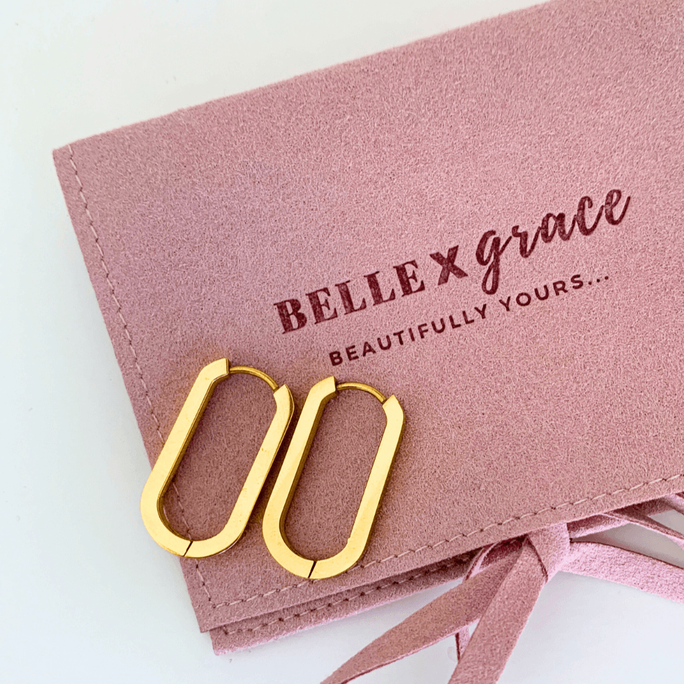 thin rectangular hoop earrings