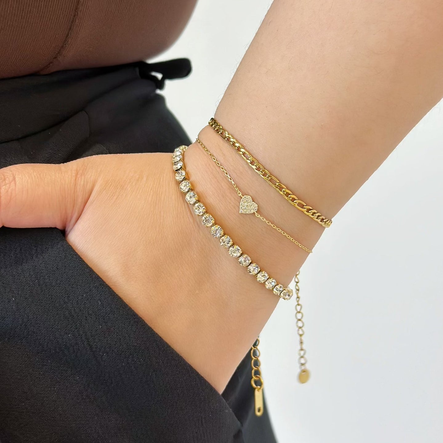 gold bracelet stack
