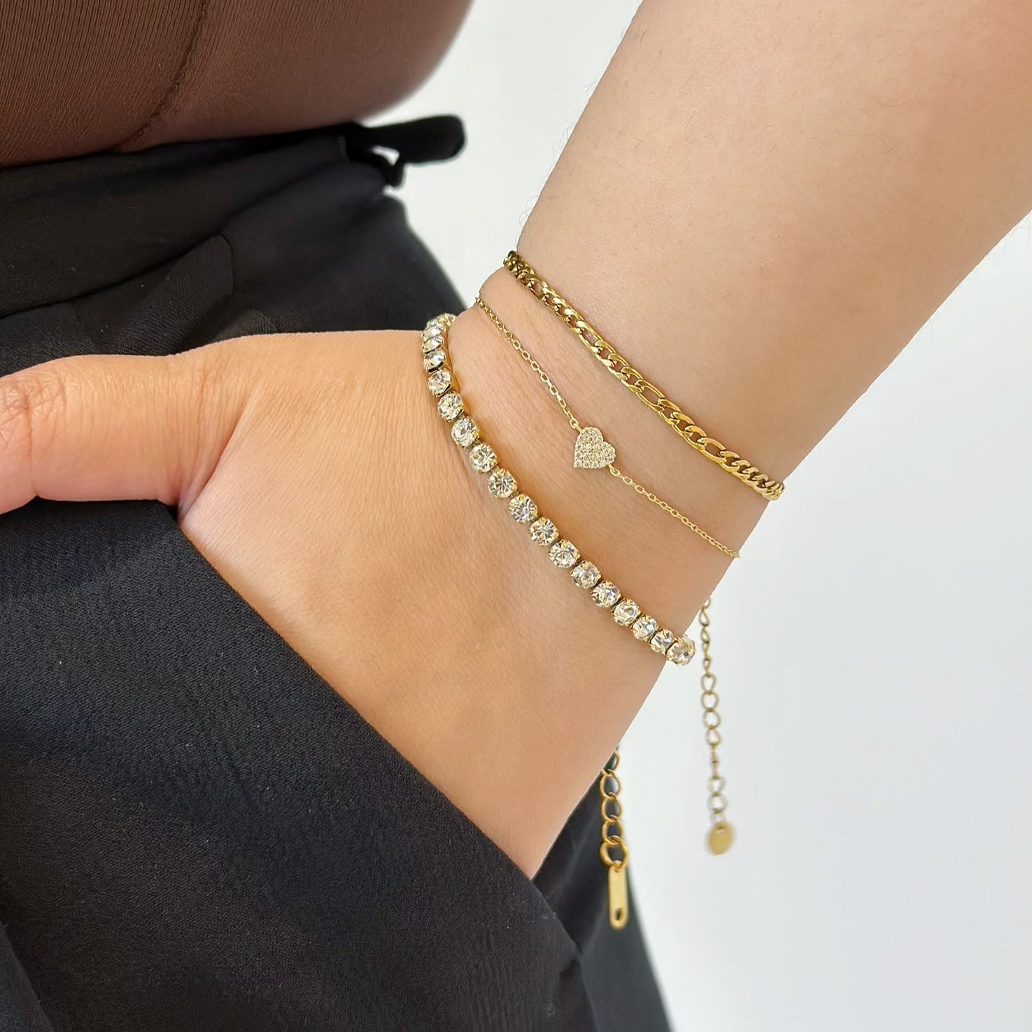 gold bracelet stack