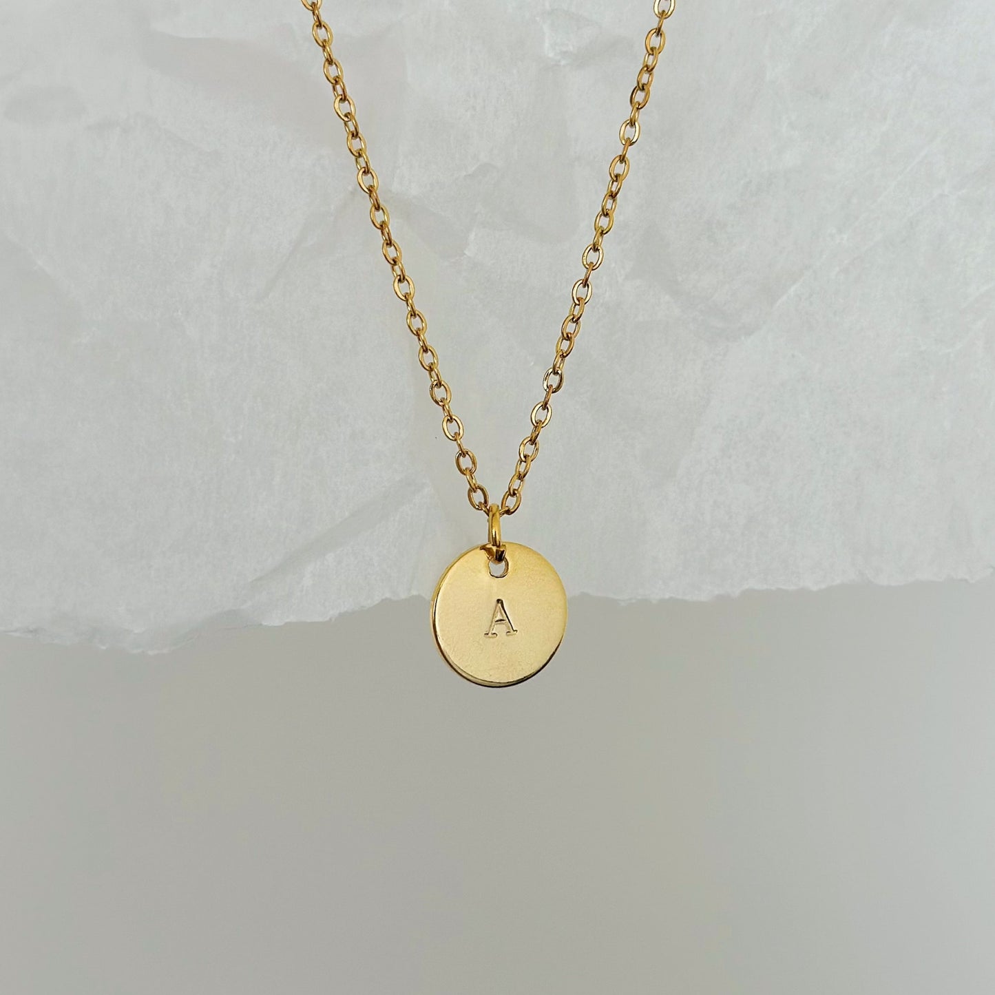 personalized gold charm necklace