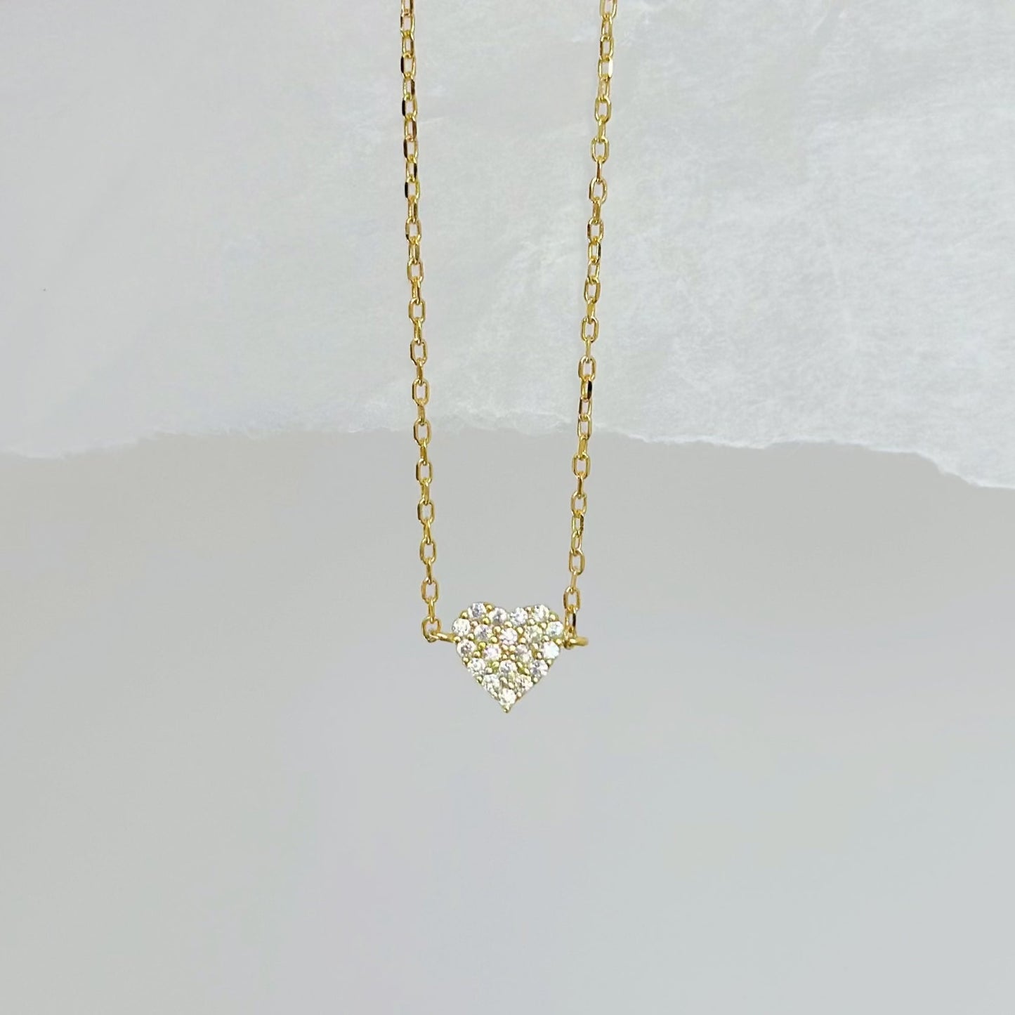 dainty sterling silver gold heart bracelet