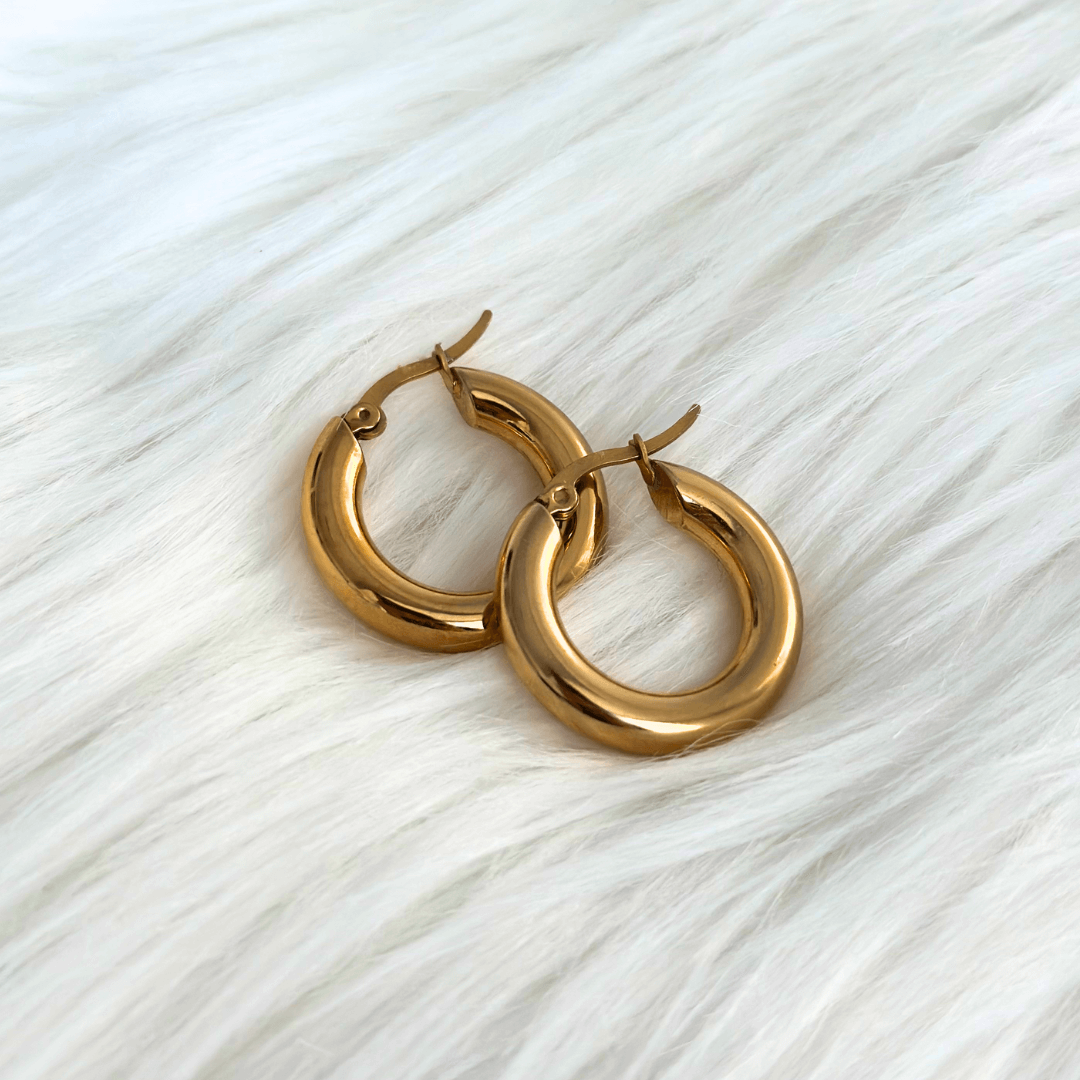 gold hoop earrings