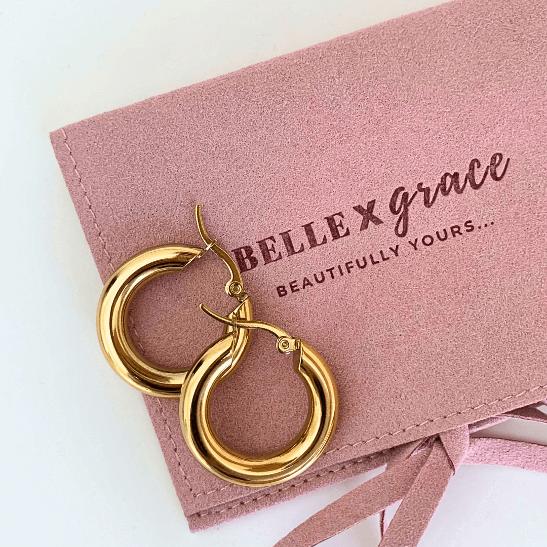 gold hoop earrings