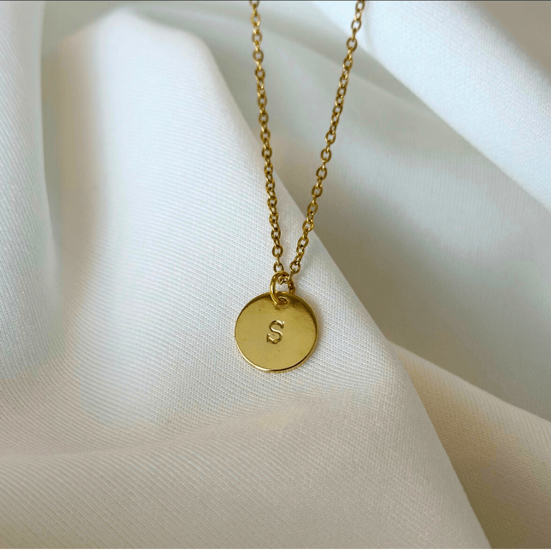 personalized gold charm necklace