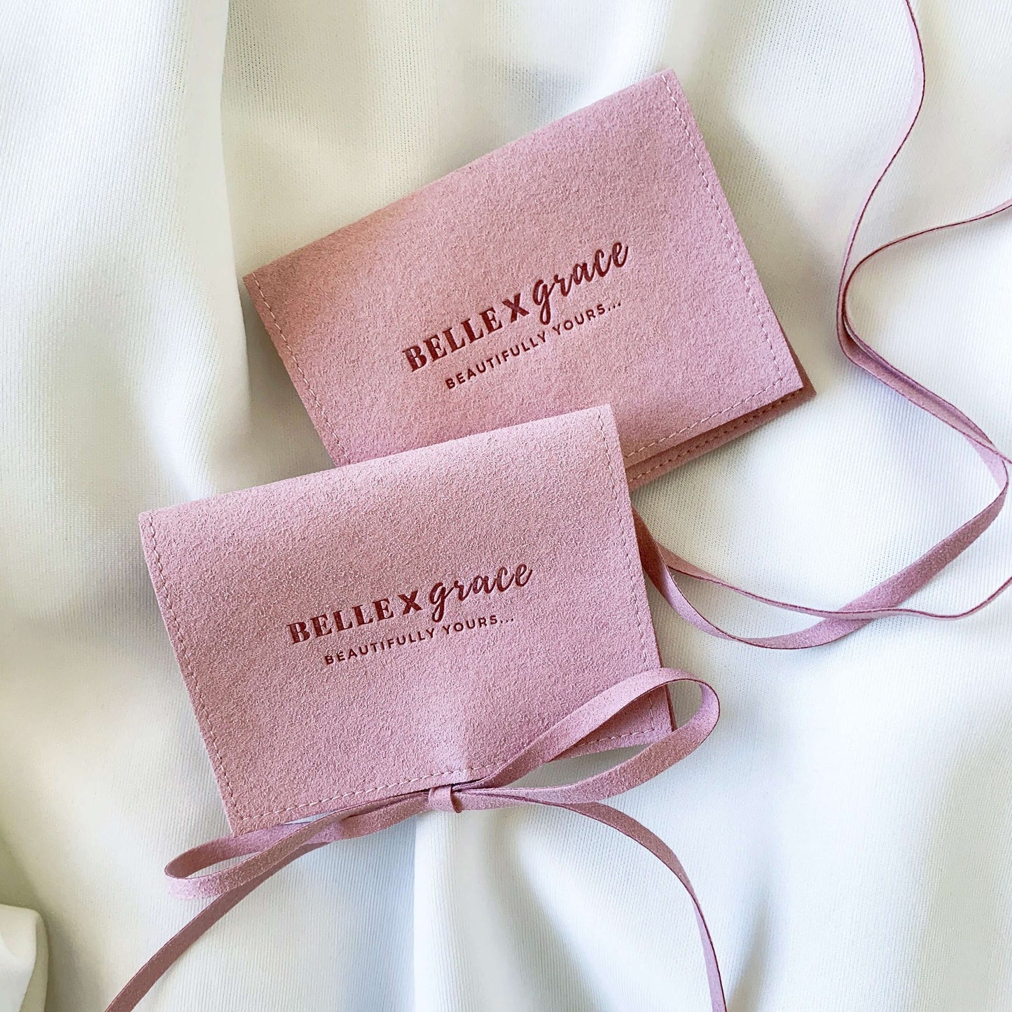 pink jewelry pouch