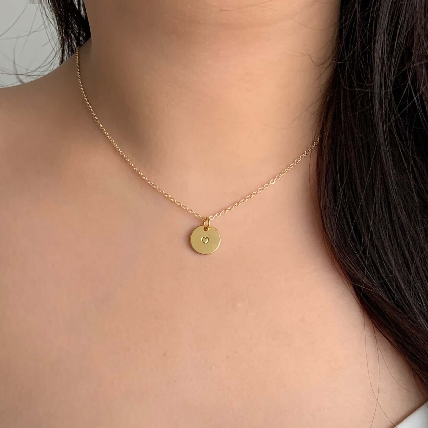 personalized gold charm necklace