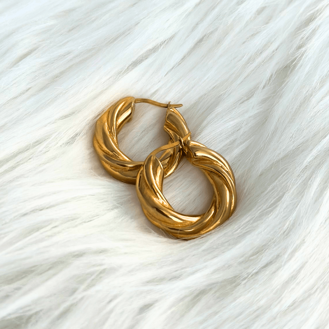 chunky gold hoop earrings