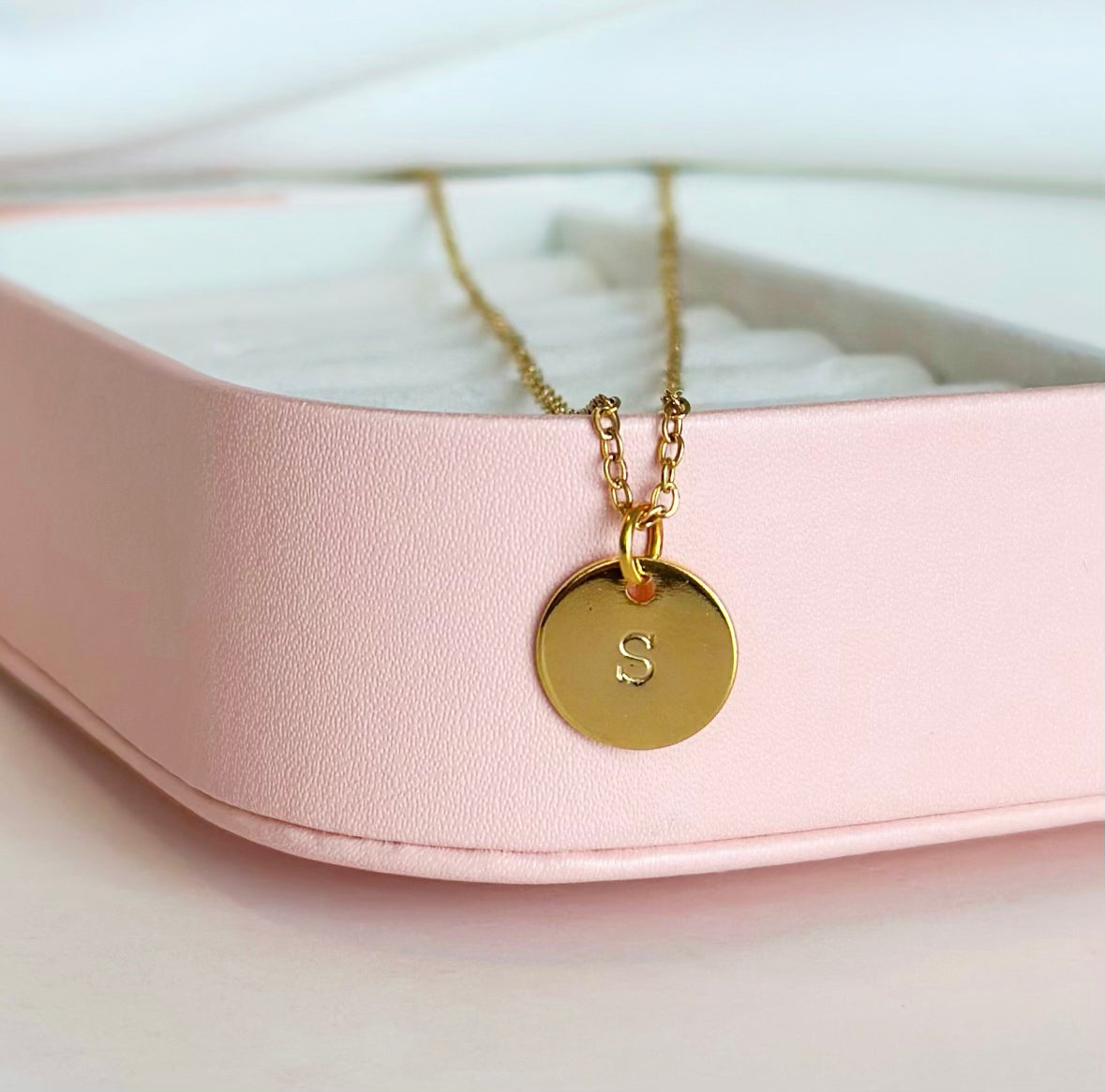 personalized gold charm necklace