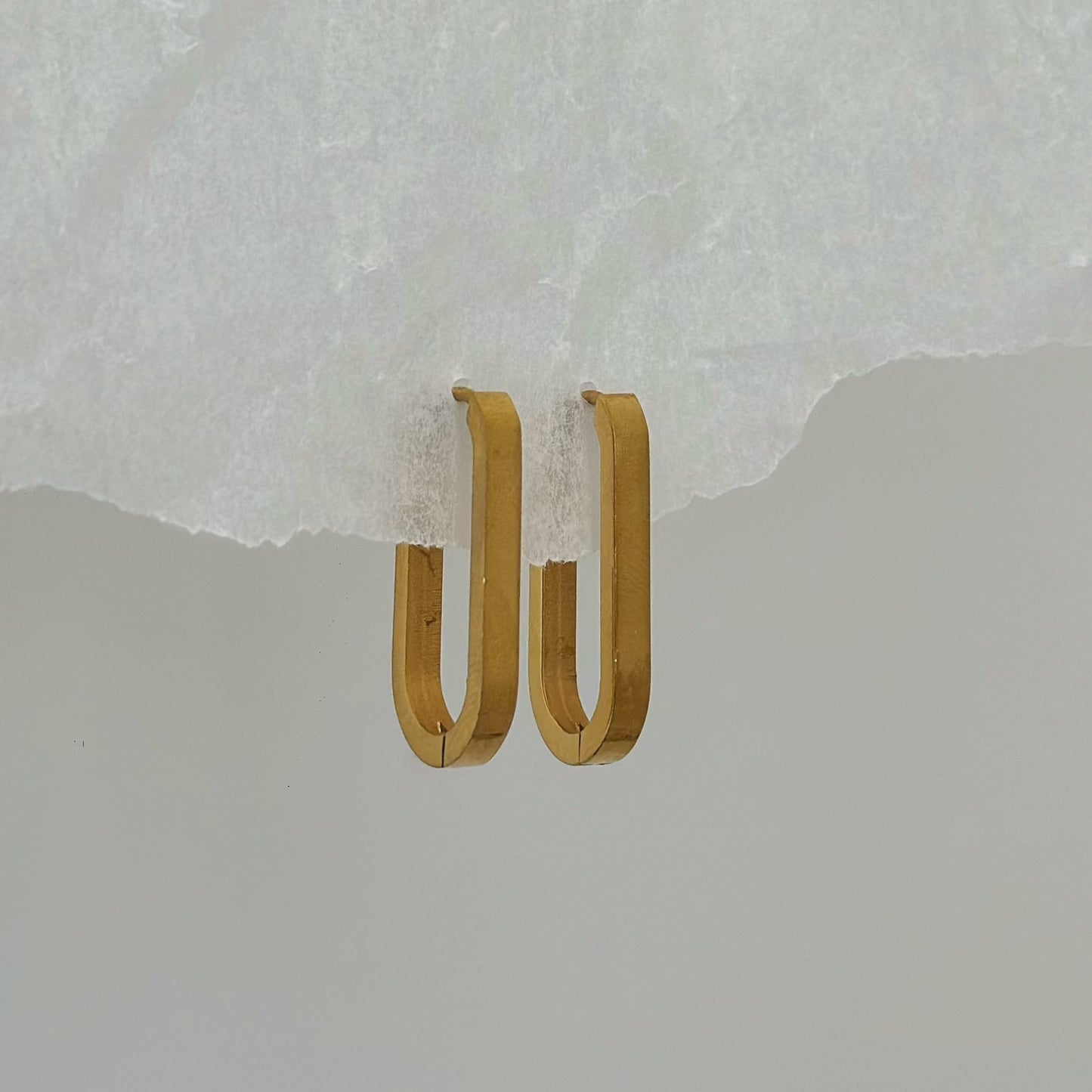 thin rectangular hoop earrings