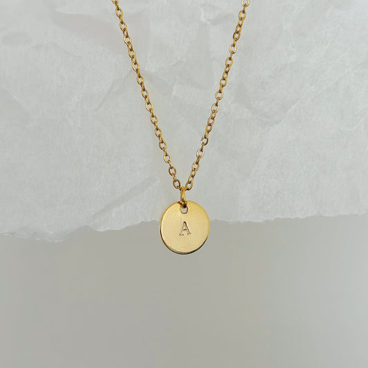 personalized gold charm necklace