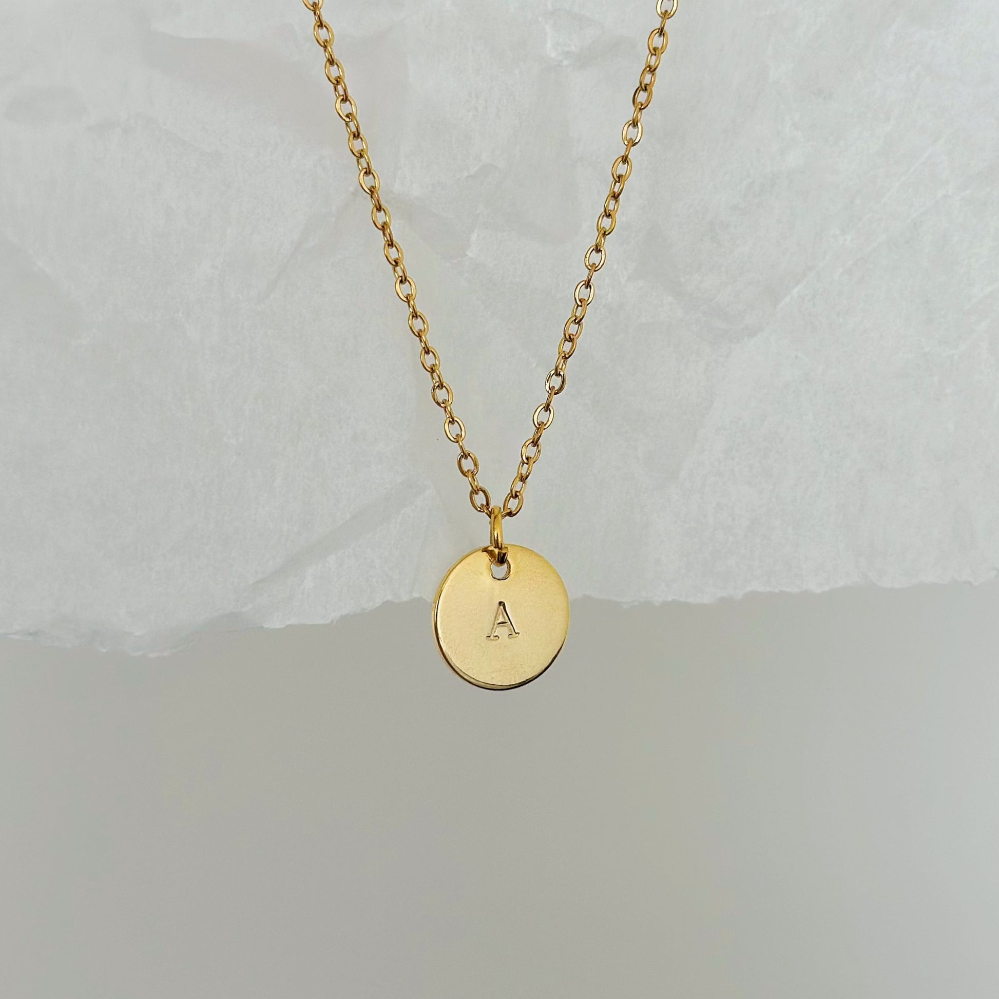 personalized gold charm necklace